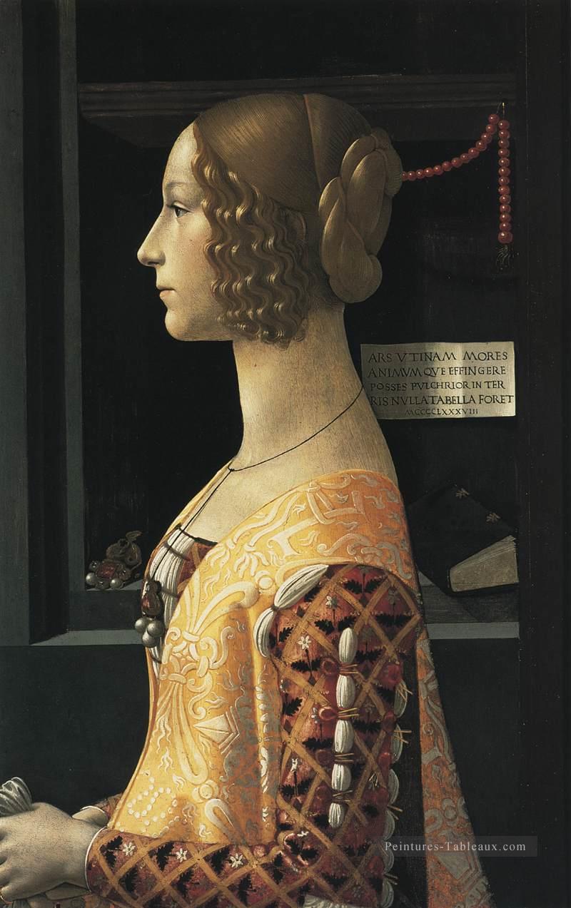 Portrait de Giovanna Tornabuoni Renaissance Florence Domenico Ghirlandaio Peintures à l'huile
